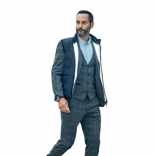 GoFluo Reverse Navy Reflektierende Wendejacke
