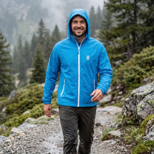 Veste de pluie légère et pliable