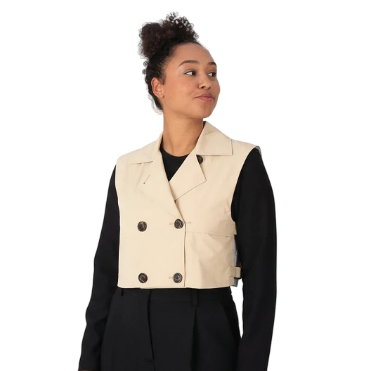 GoFluo Trench Beige Reflektierender Trench