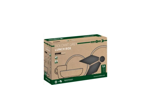 Geschirrset Dolomit Grau (16 Stk.)