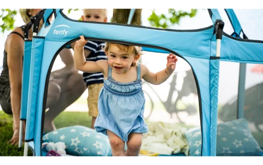 Set tenty Laufgitter, Matte, Abdeckung blau