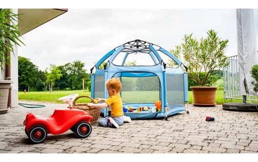 Set tenty Laufgitter, Matte, Abdeckung blau