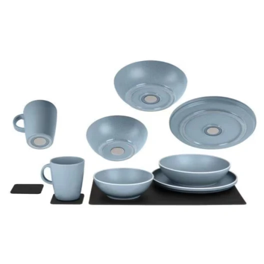 Geschirrset Dolomit Magnetic Blue