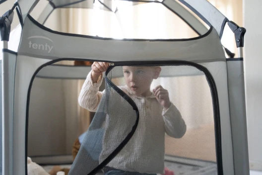 Set tenty Laufgitter, Matte, Abdeckung grau