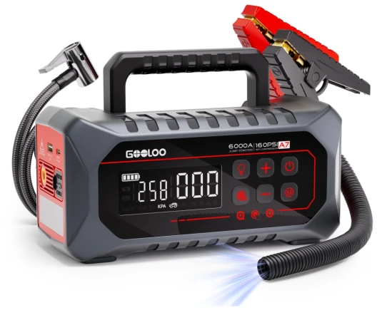 Gooloo A7 Jump Starter und Luftkompressor