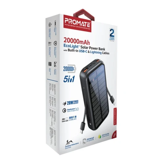 ProMate Solar Powerbank 20000 mAh