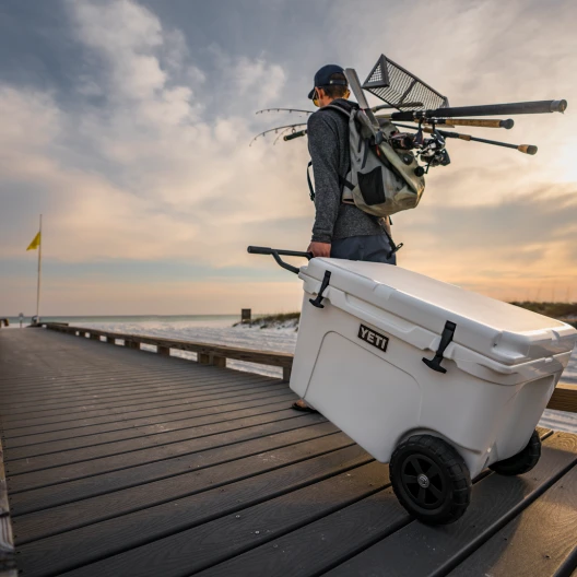 YETI Tundra Kühlbox Haul auf Rädern weiss