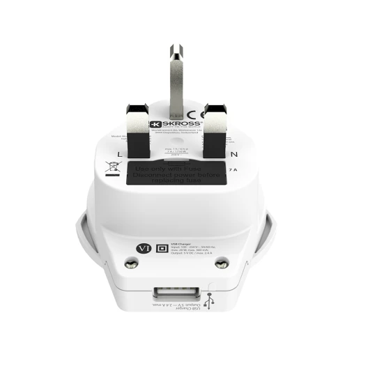 Skross Adapter World to UK, HK, Singapore, Middle East mit USB