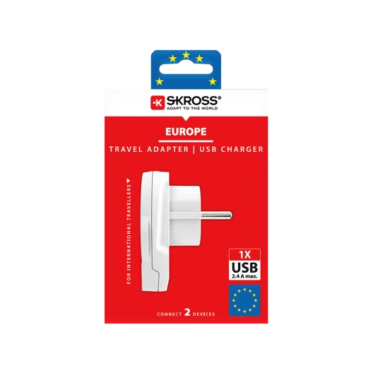 Skross Adapter World to Europe mit USB