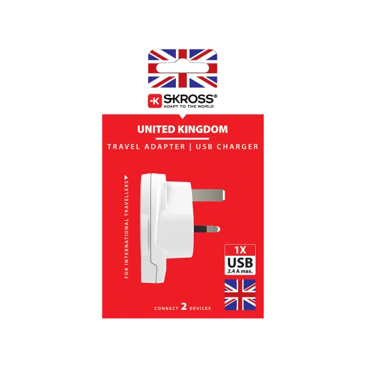 Skross Adapter World to UK, HK, Singapore, Middle East mit USB