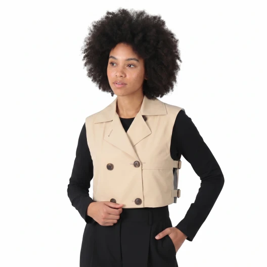 GOFLUO Trench Beige Reflektierender Trench