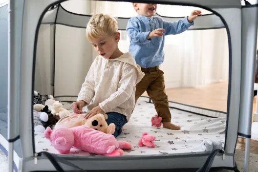 Set tenty Laufgitter, Matte, Abdeckung grau